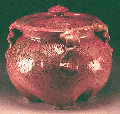 Shino Footed Beanpot